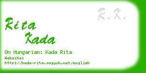 rita kada business card